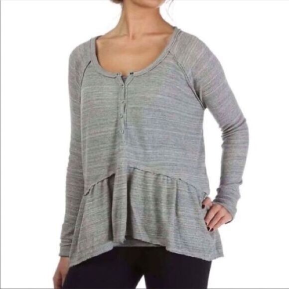 FREE People Coastline Thermal Peplum Top - Picture 3 of 8